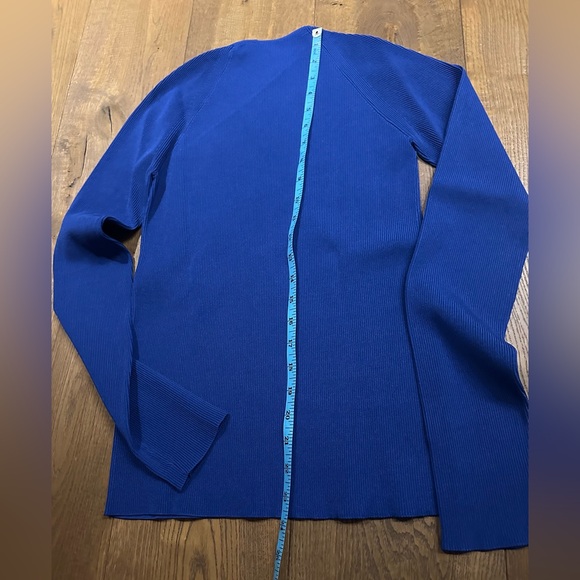Helmut Lang Royal Blue Ribbed Knit Top - Picture 5 of 11